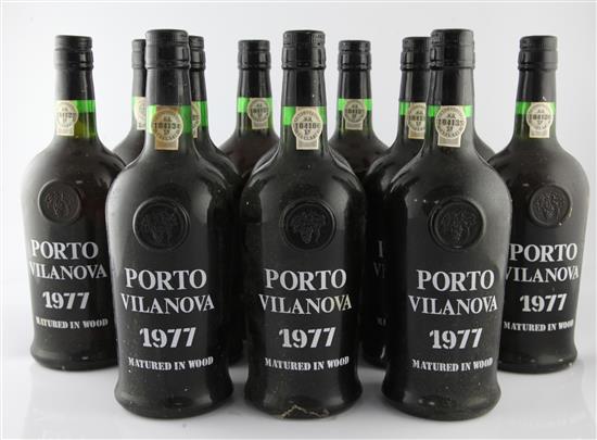 Twelve bottles of Porto Vilanova 1977,
